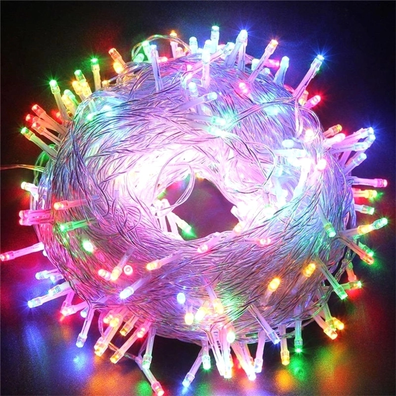 10m 60 Led Rgb 2 Kademeli Şeffaf Kablo Pilli