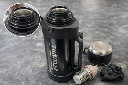 2000 Ml Çift Katmanlı Vakumlu Paslanmaz Çelik Termos