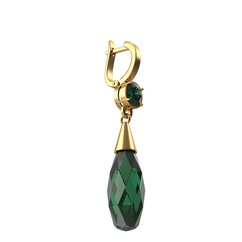 Green Crystal Earring