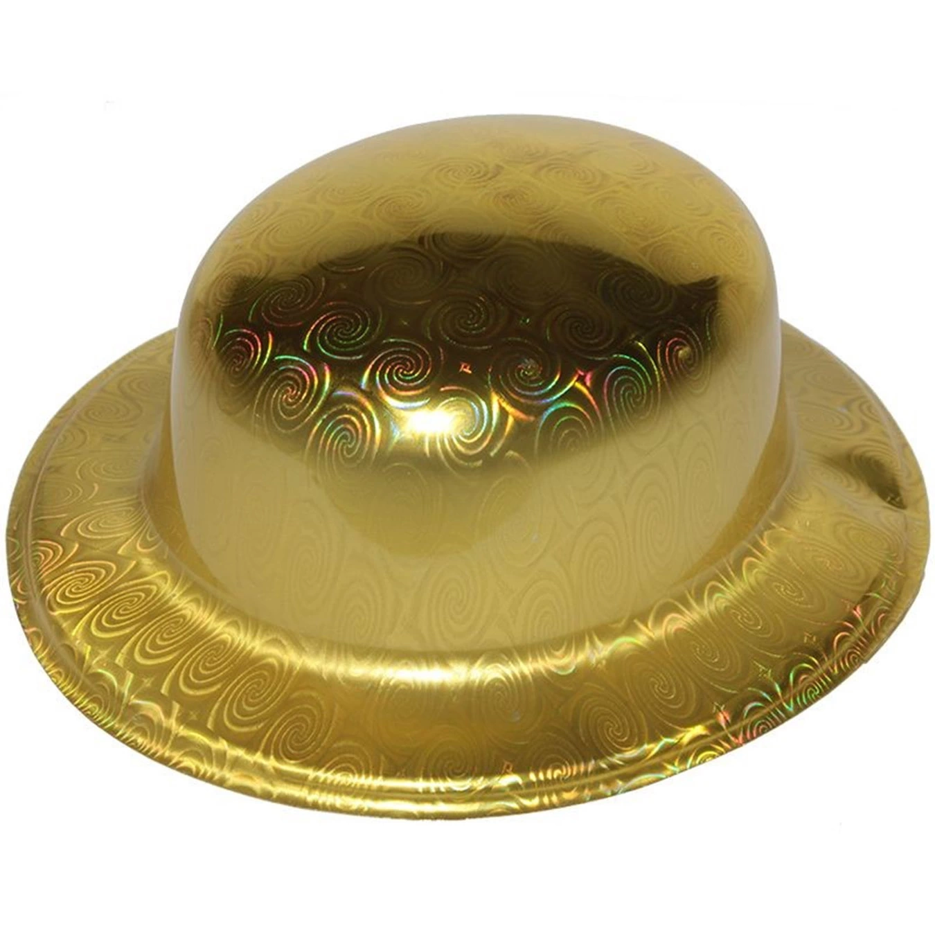 Mavi Renk Hologramlı Plastik Yuvarlak Melon 27x24 Cm