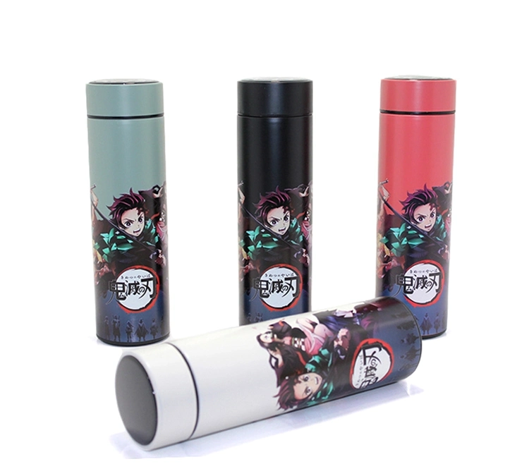 Anime Baskılı Digital Göstergeli Termos 500 Ml