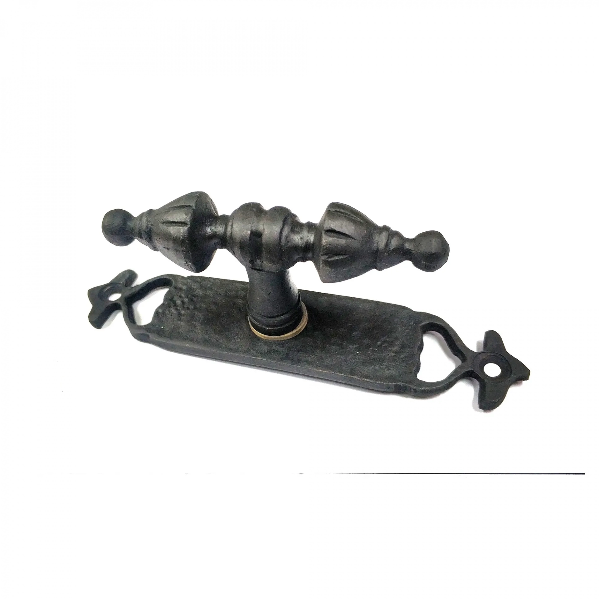 Antika Tarz Dekoratif Pirinç Burma Pencere Kolu - 152x32 Mm, Oksit