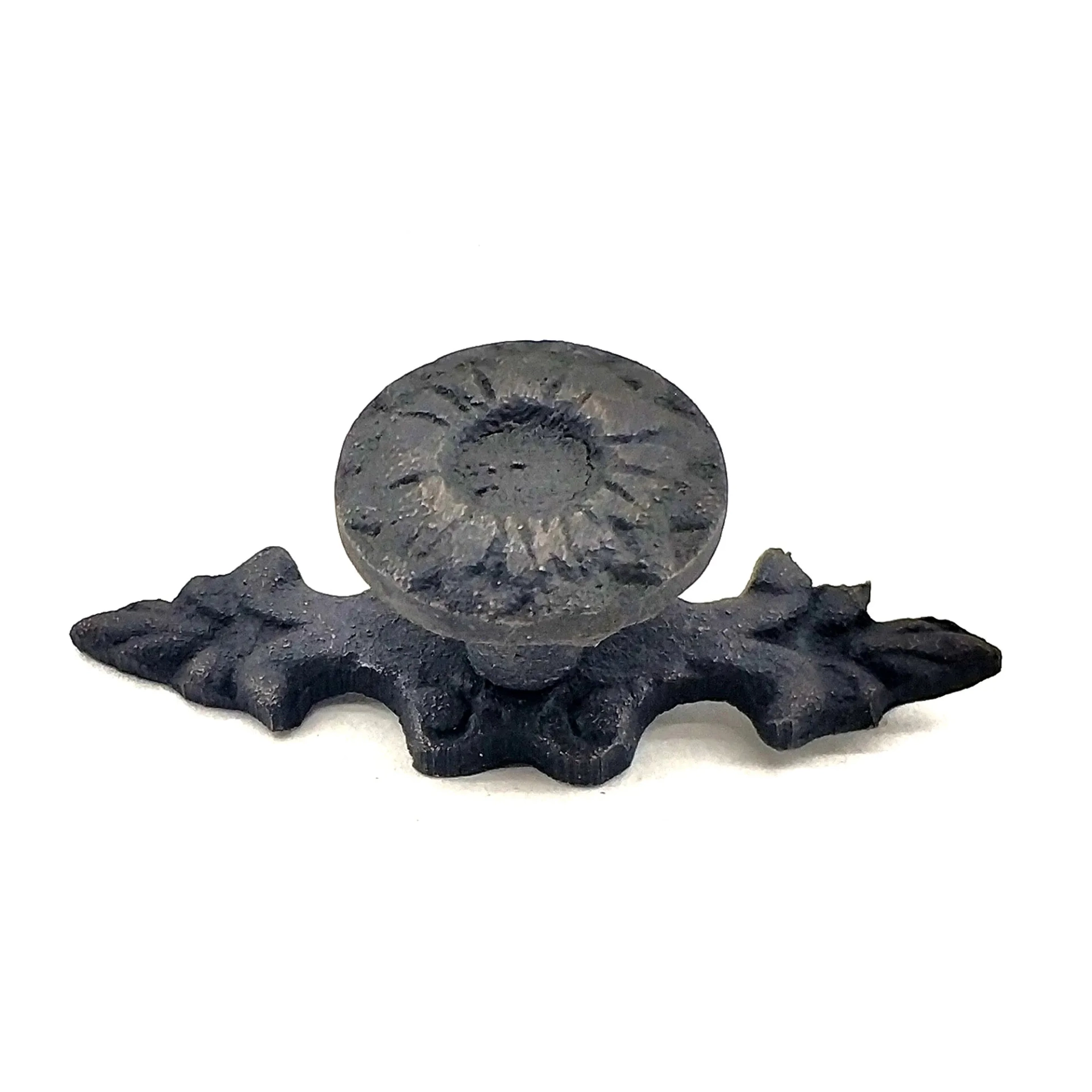 Antika Tarz Dekoratif Pirinç Çiçek Düğme - 29x70 Mm, Oksit