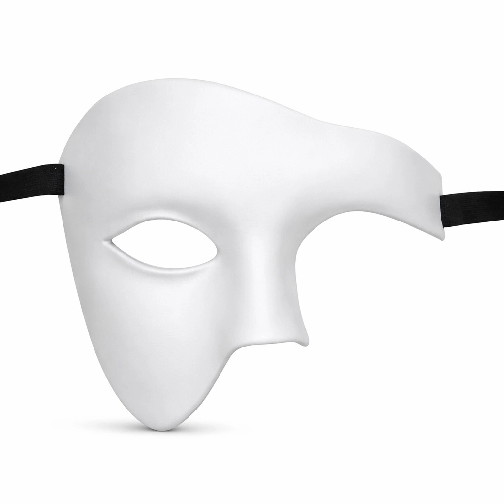 Siyah Yarım Erkek Maske – Phantom Parti  Balo Maskesi