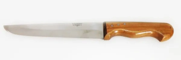 Bursa İnce Sivri Kasap Bıçağı No:4, 20 Cm - Ahşap Sap