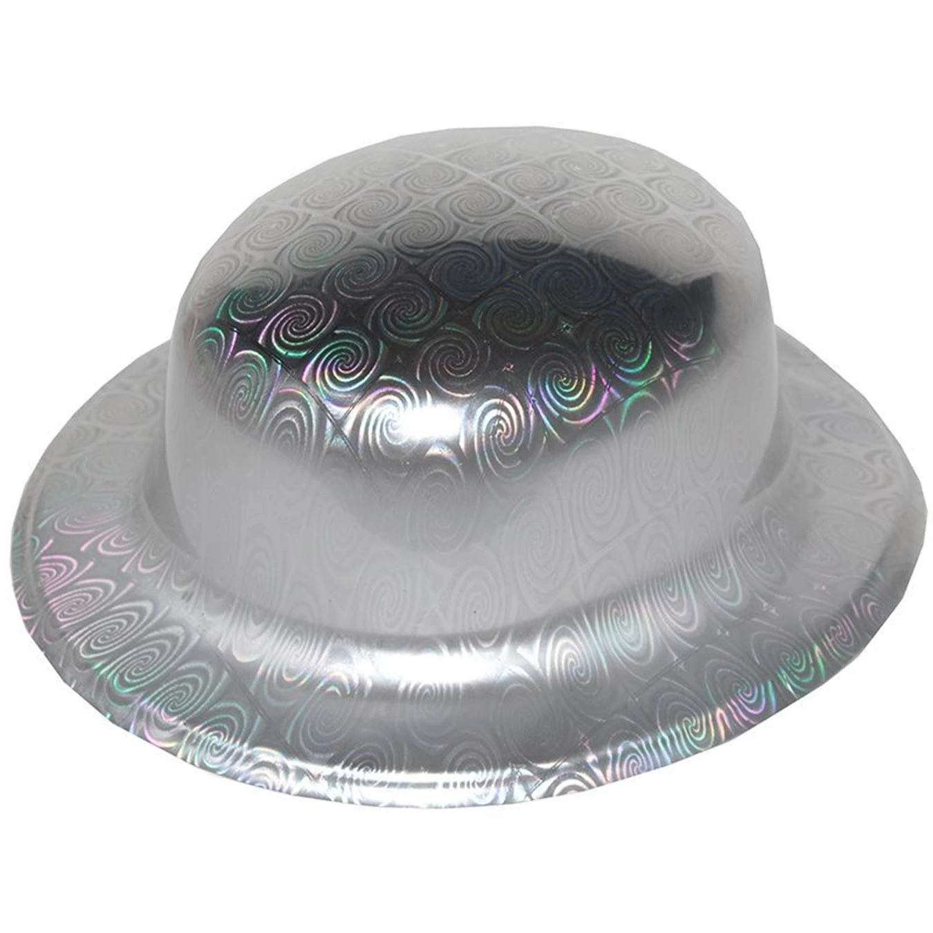 Mavi Renk Hologramlı Plastik Yuvarlak Melon 27x24 Cm