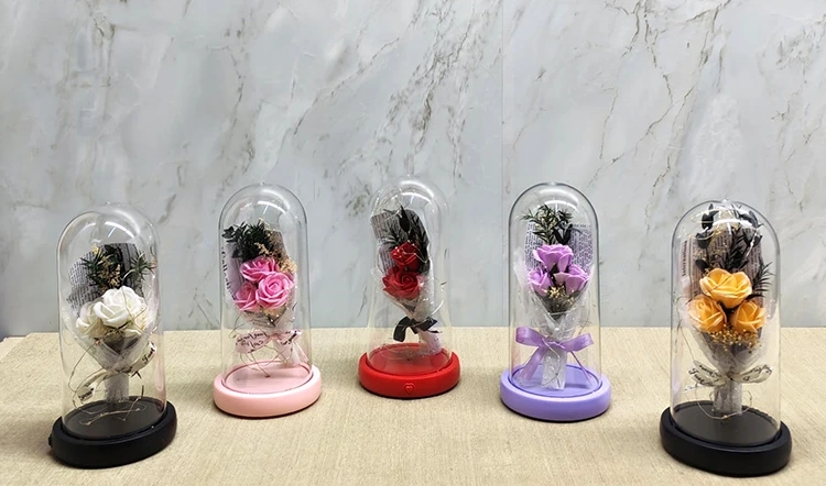 Işıklı Müzikli Romantik Gül Buketi