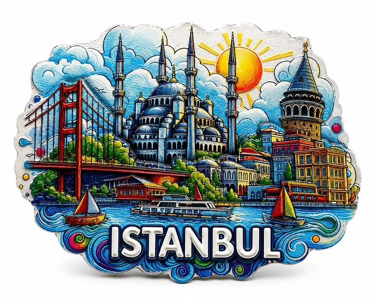 İstanbul Temalı Silikon Buzdolapı Süsü Magnet