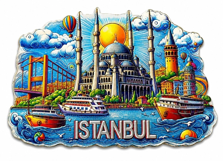 İstanbul Temalı Silikon Buzdolapı Süsü Magnet