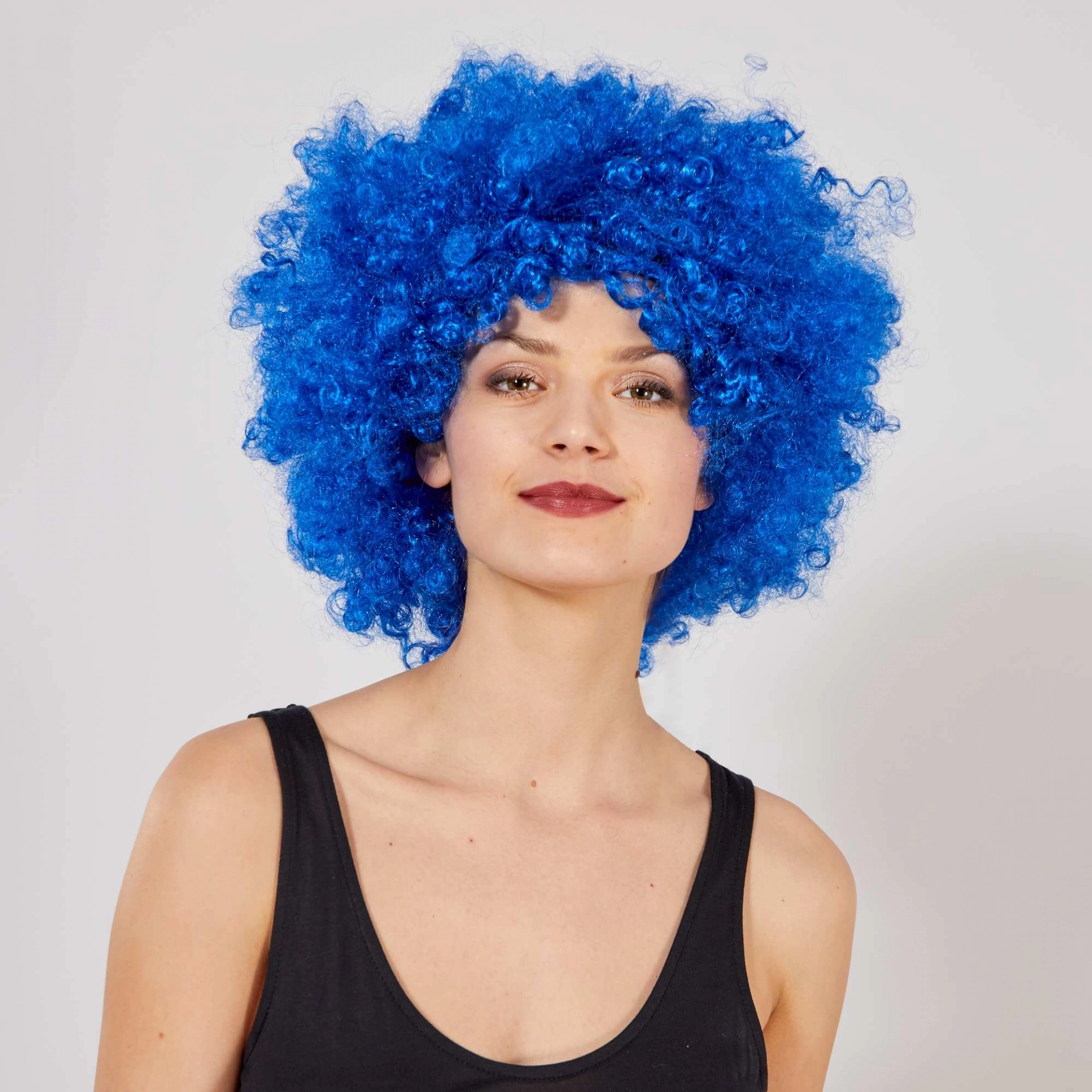 Kırmızı Renk Kıvırcık Afro Bonus Peruk