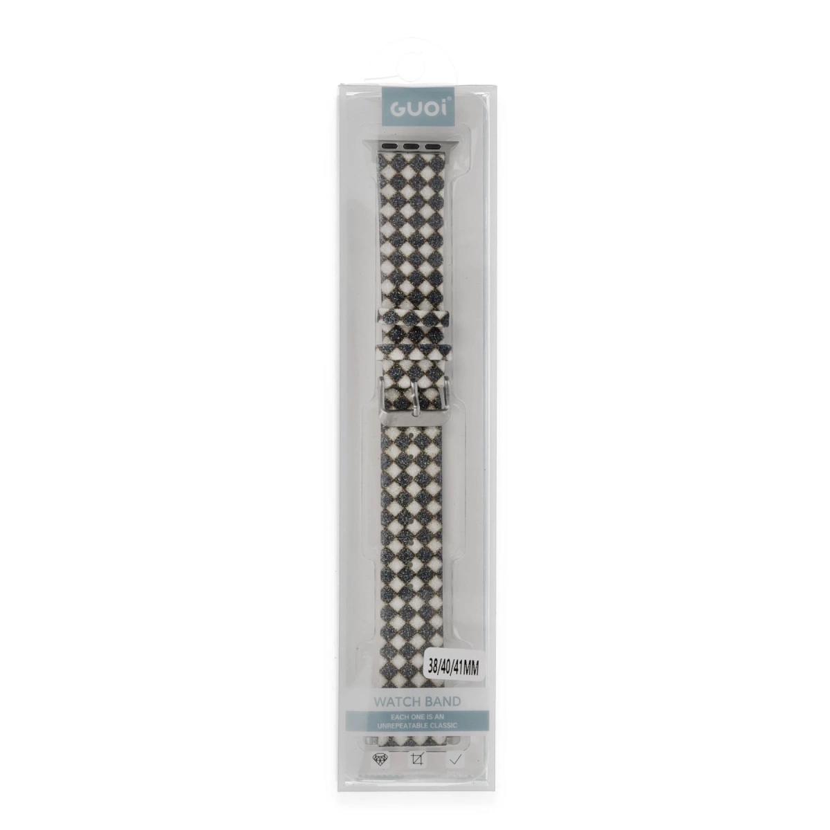 Watch 42mm Karo Motif Kordon - Siyah