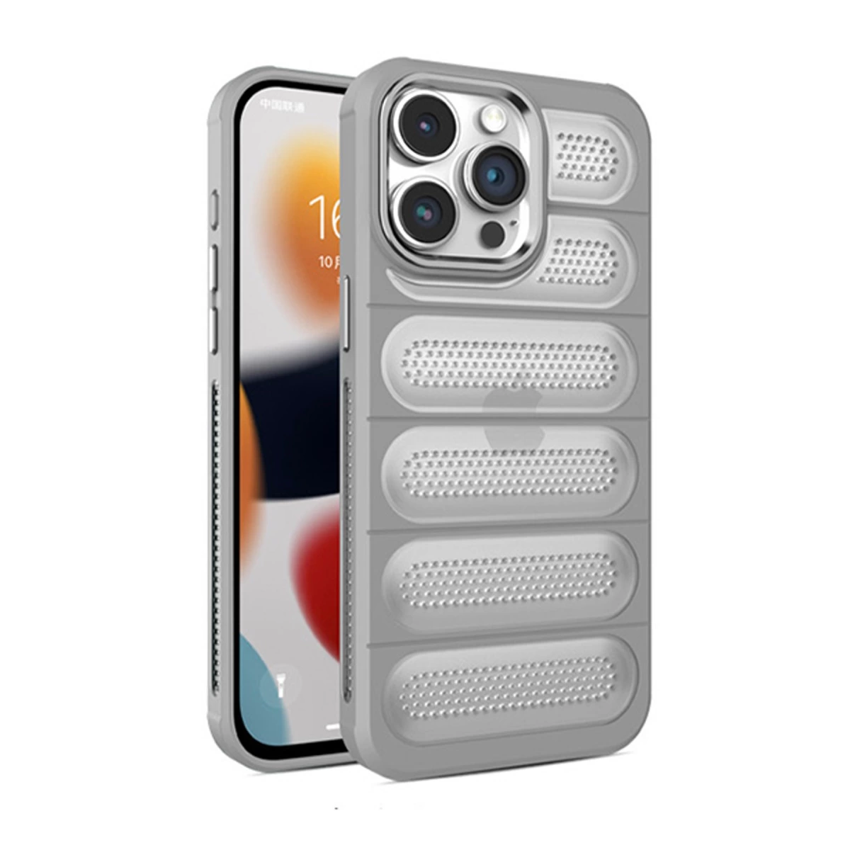 İphone 15 Pro Max Kılıf Airmax Silikon Kapak - Titan Gri