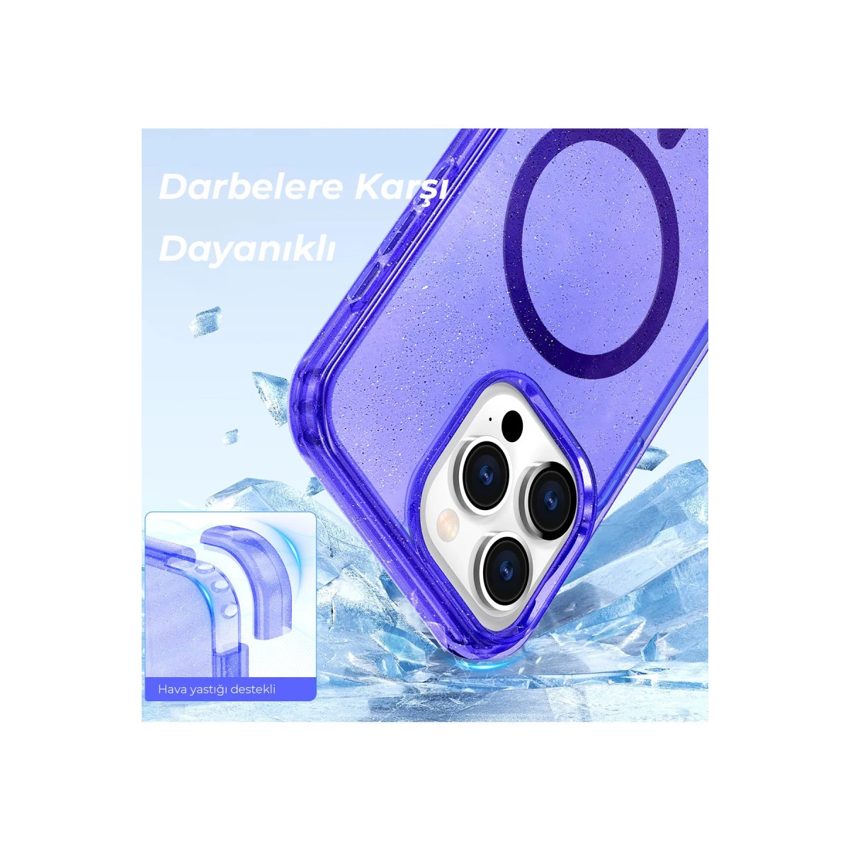 İphone 15 Pro Max Kılıf  Magsafe Kapak - Turuncu