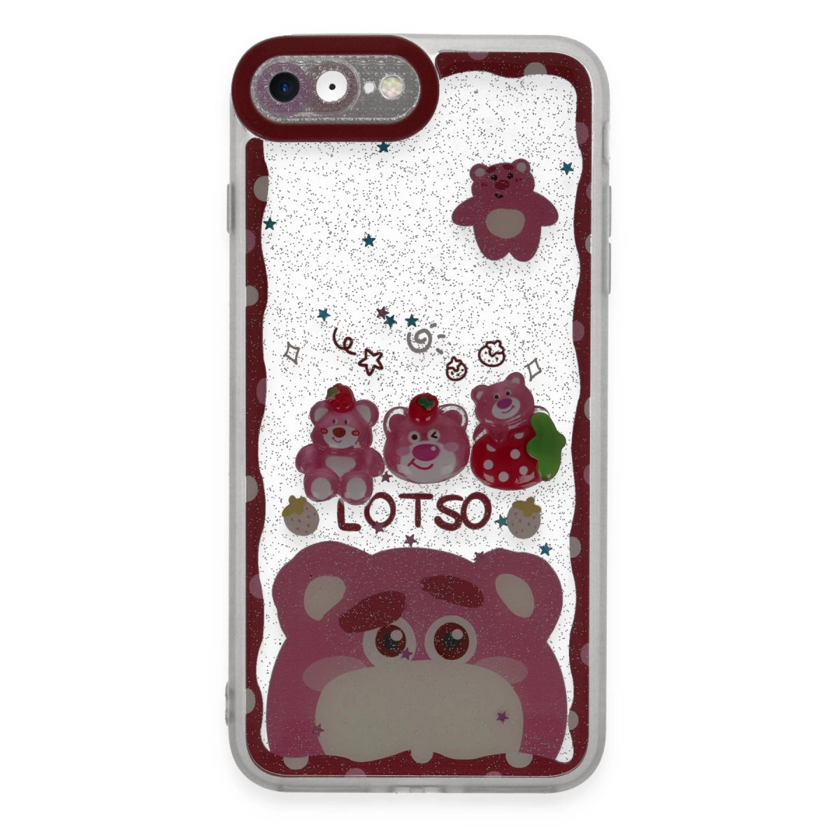 İphone 7 Kılıf Sweet Desenli Silikon Kapak - Pembe