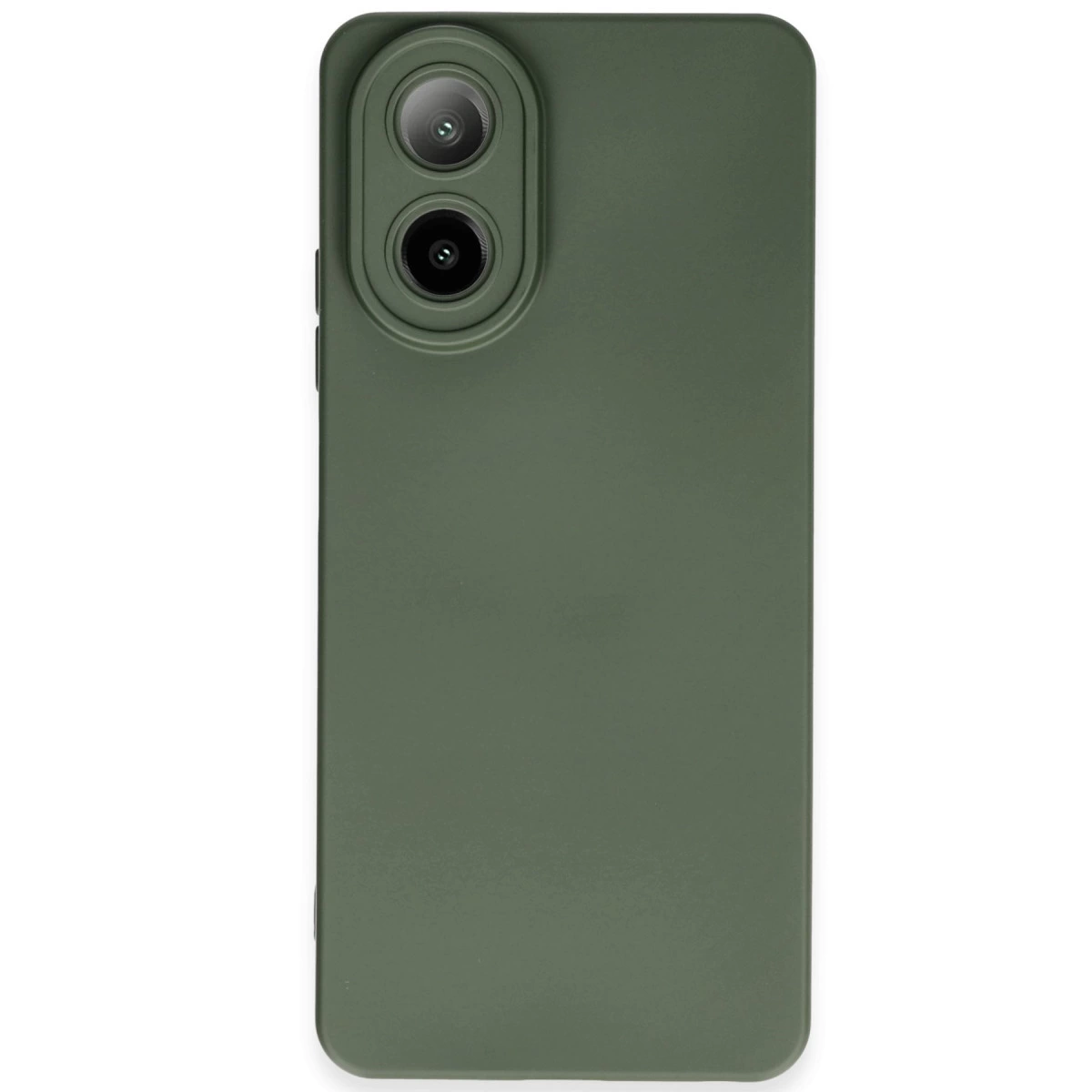 Oppo A38 Kılıf Nano İçi Kadife Silikon - Koyu Yeşil