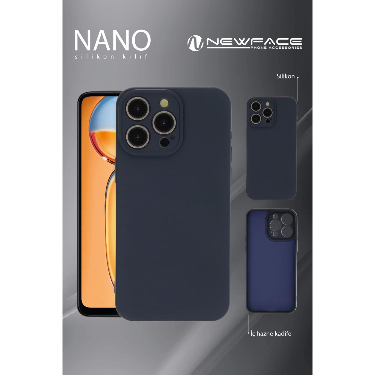 Realme 11 Pro Kılıf Nano İçi Kadife Silikon - Lacivert