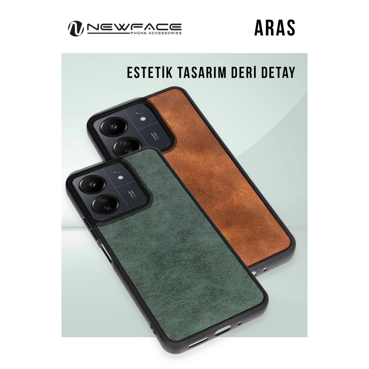Realme C65 Kılıf Aras Deri Kapak - Kırmızı
