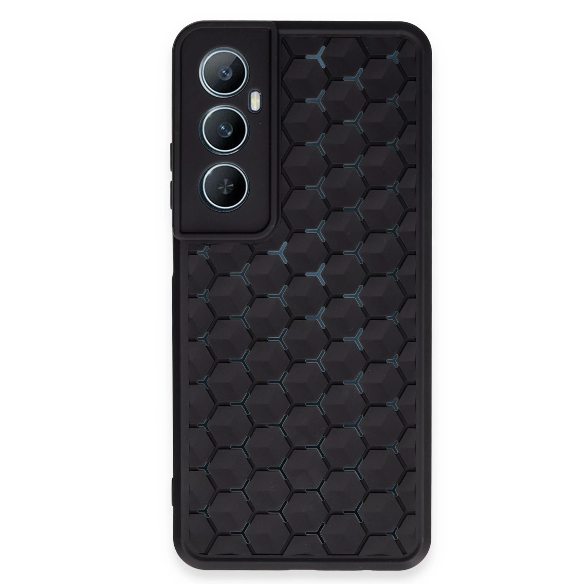 Realme C65 Kılıf Petek Silikon Kapak - Siyah