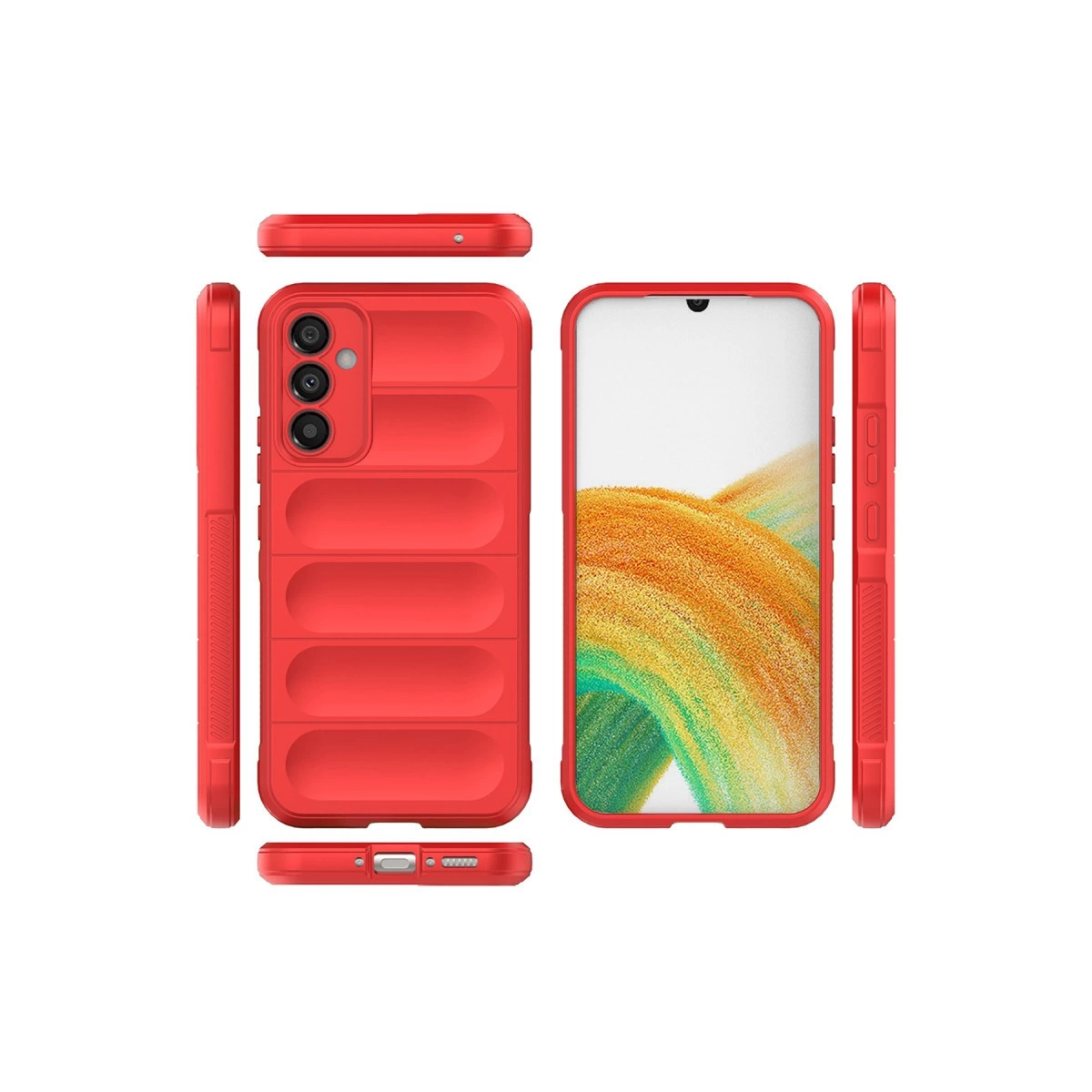 Samsung Galaxy A05s Kılıf Optimum Silikon - Kırmızı