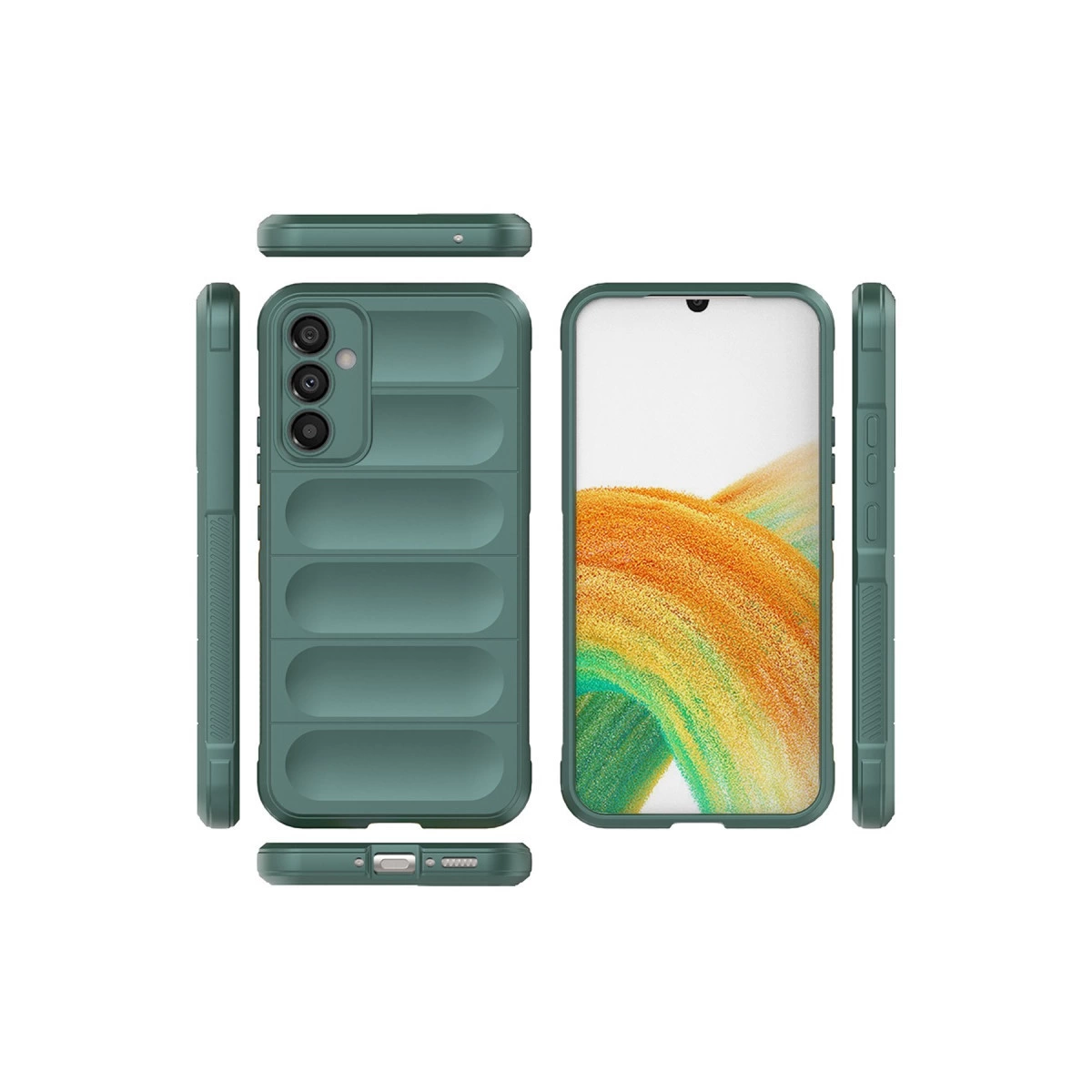Samsung Galaxy A15 4g Kılıf Optimum Silikon - Koyu Yeşil