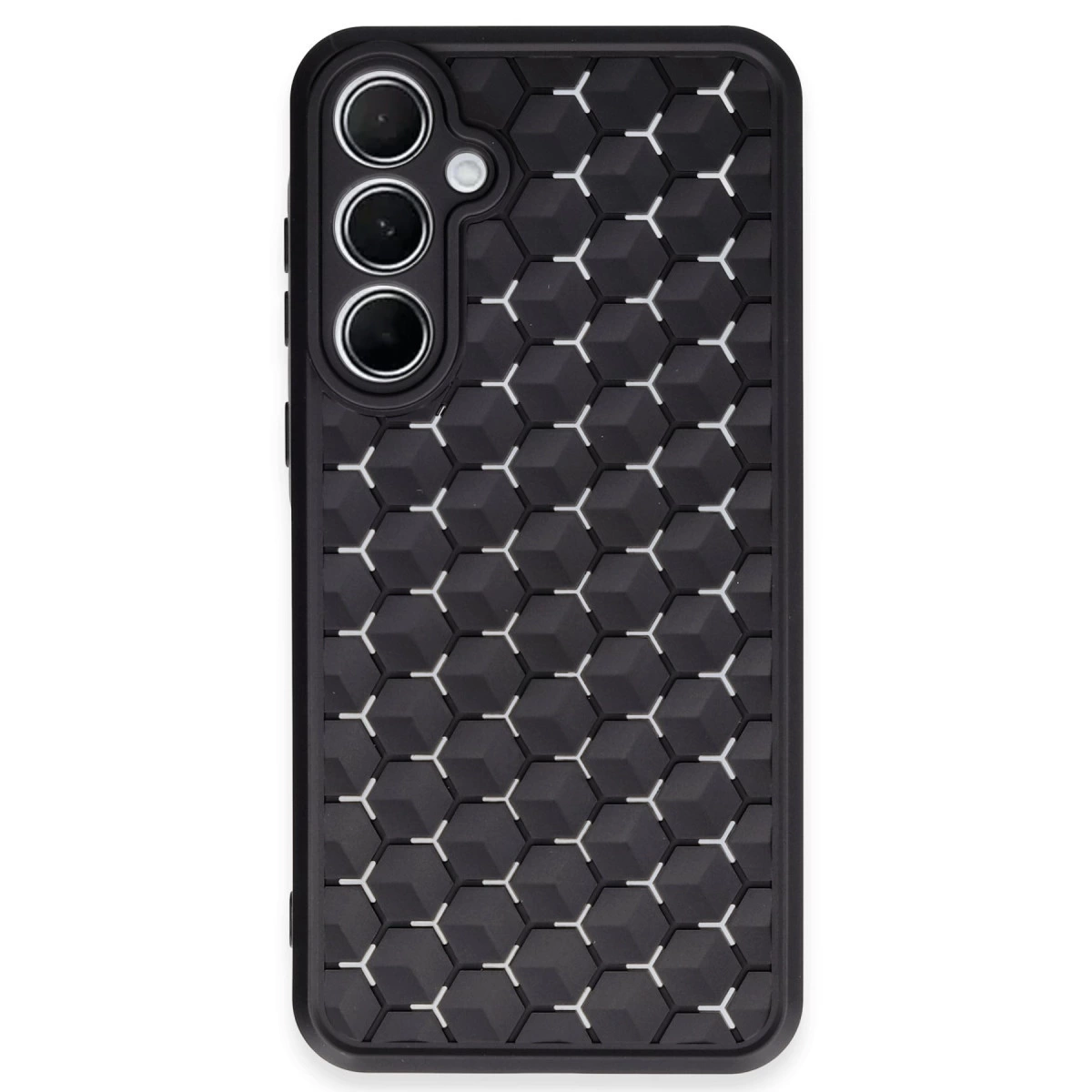 Samsung Galaxy A55 5g Kılıf Petek Silikon Kapak - Siyah
