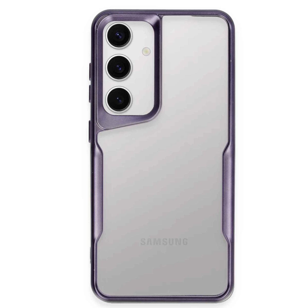 Samsung Galaxy S24 Kılıf Boyi Silikon Kapak - Derin Mor