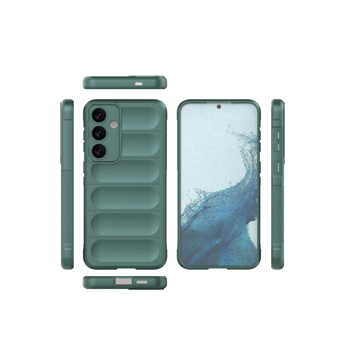 Samsung Galaxy S24 Kılıf Optimum Silikon - Koyu Yeşil