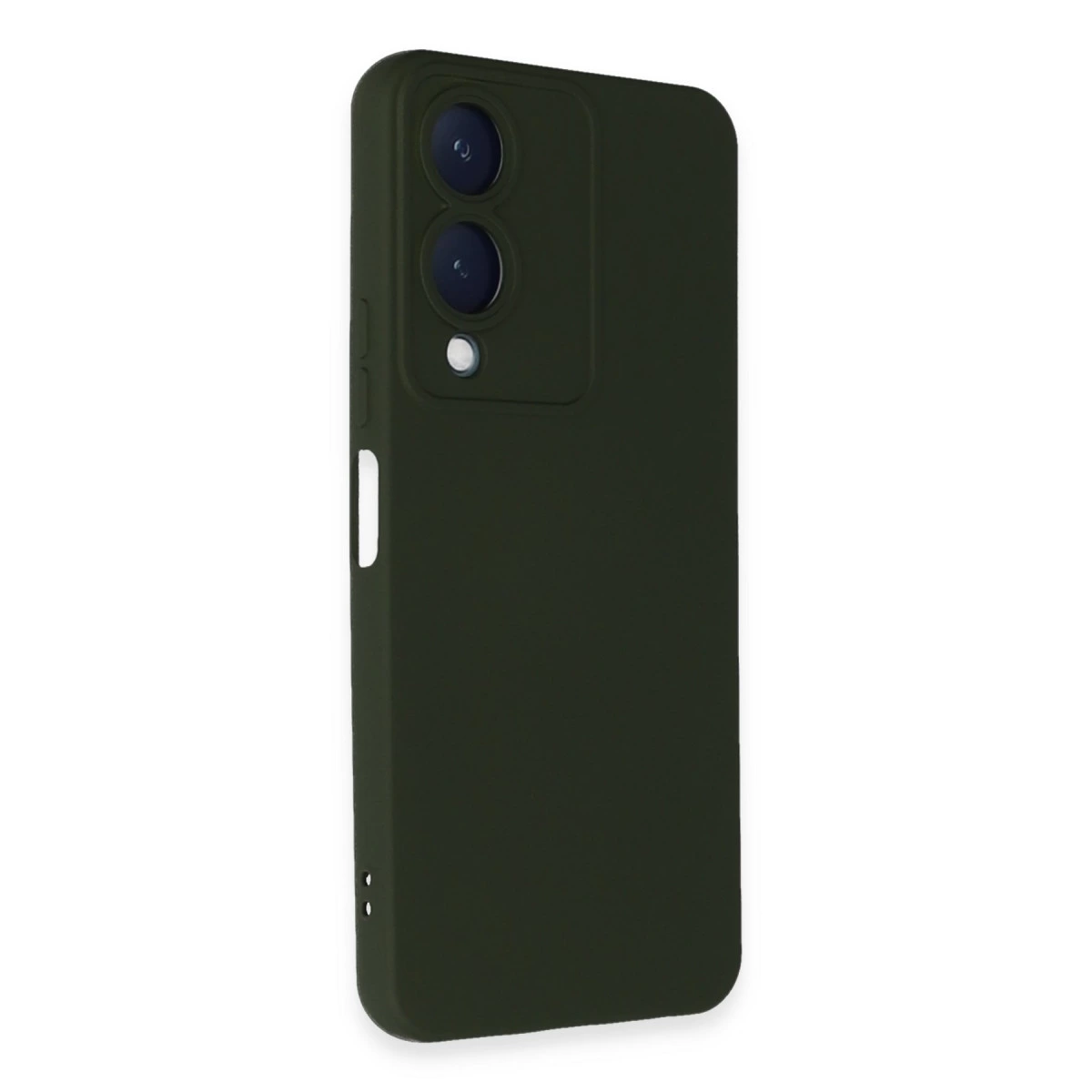 Vivo Y17s Kılıf Nano İçi Kadife Silikon - Koyu Yeşil