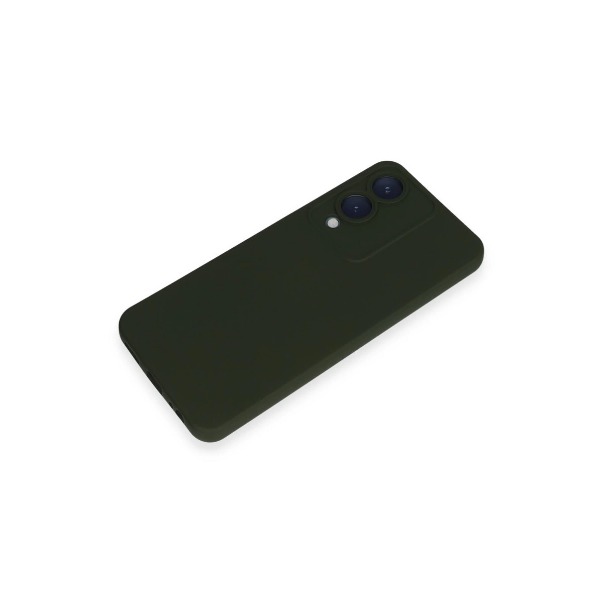 Vivo Y17s Kılıf Nano İçi Kadife Silikon - Koyu Yeşil