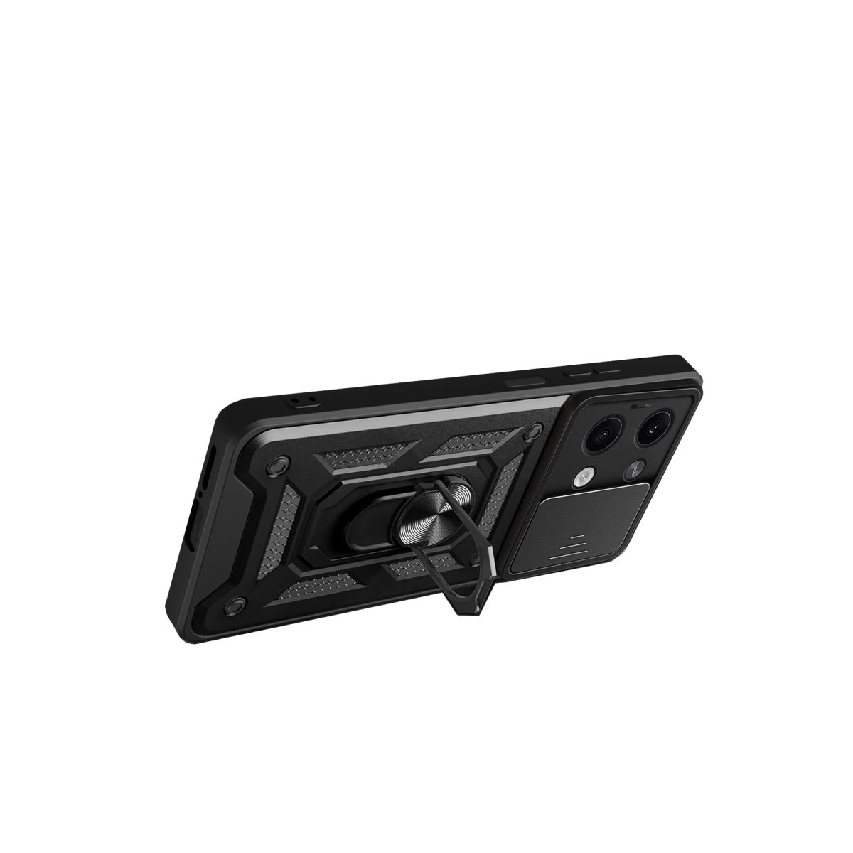 Xiaomi Poco X6 Kılıf Pars Lens Yüzüklü Silikon - Gold