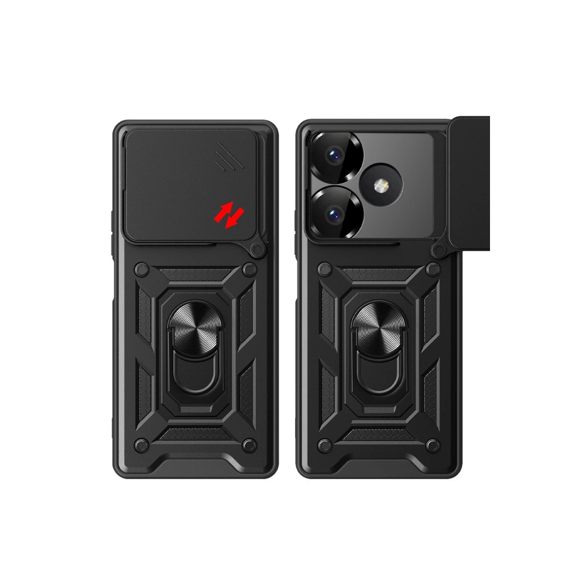 Xiaomi Redmi 13 4g Kılıf Pars Lens Yüzüklü Silikon - Gold