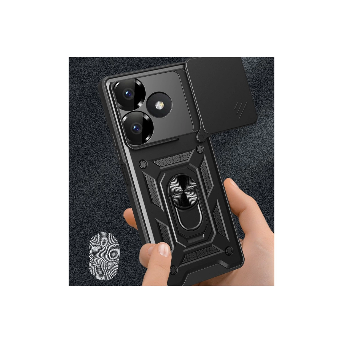 Xiaomi Redmi 13 4g Kılıf Pars Lens Yüzüklü Silikon - Gold