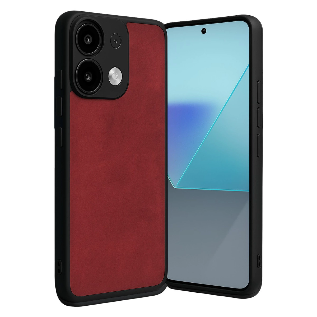 Xiaomi Redmi Note 13 4g Kılıf Aras Deri Kapak - Kırmızı