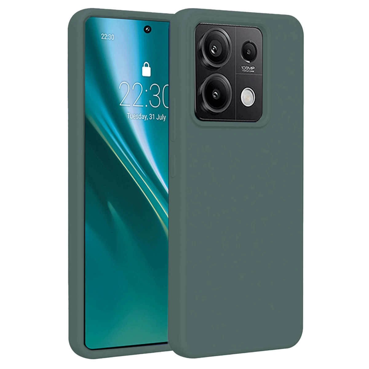 Xiaomi Redmi Note 13 4g Kılıf First Silikon - Koyu Yeşil