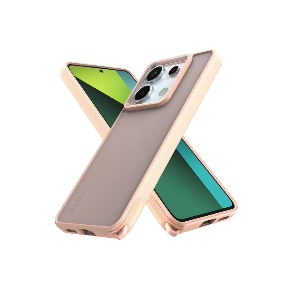 Xiaomi Redmi Note 13 Pro 5g Kılıf Elegant Kapak - Pudra