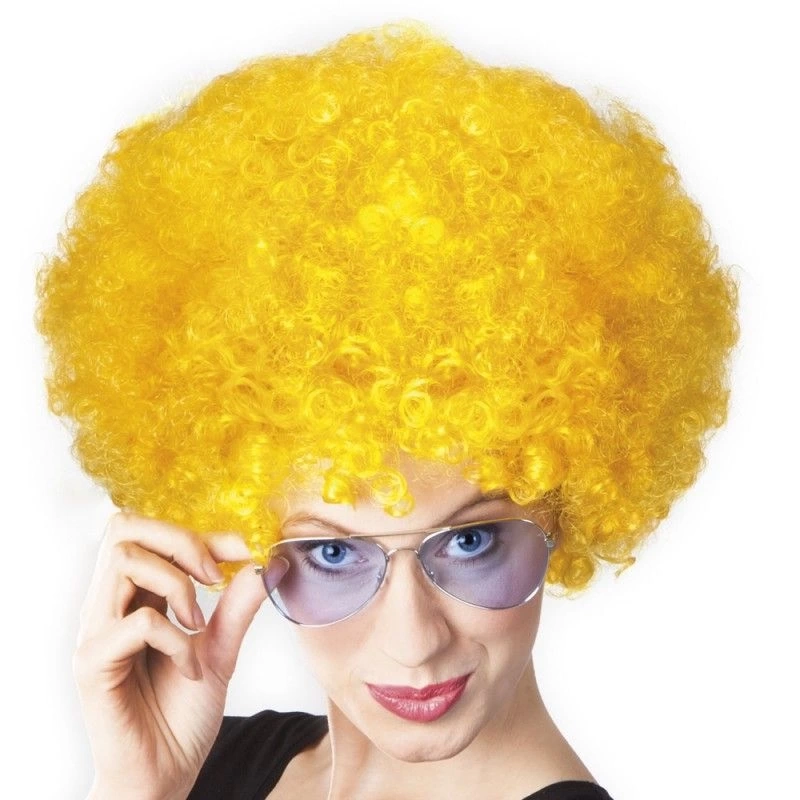 Kırmızı Renk Kıvırcık Afro Bonus Peruk