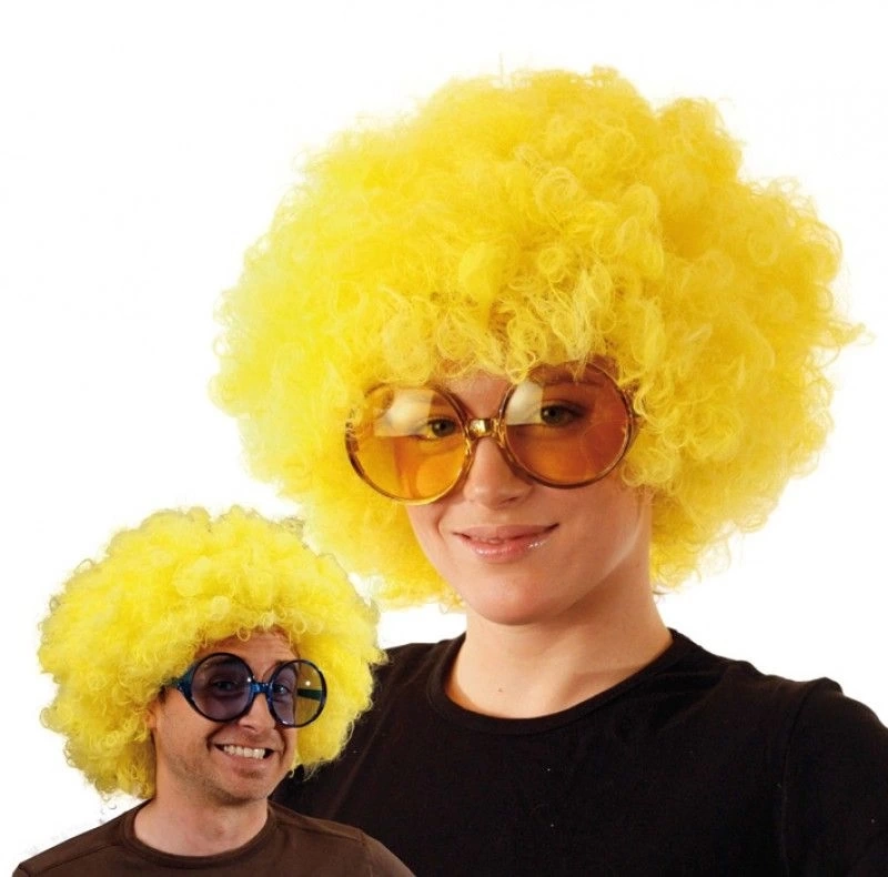 Kırmızı Renk Kıvırcık Afro Bonus Peruk