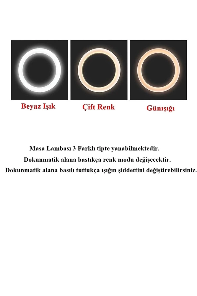 Şarjlı Sarı Ve Beyaz Renk Masa Lambası