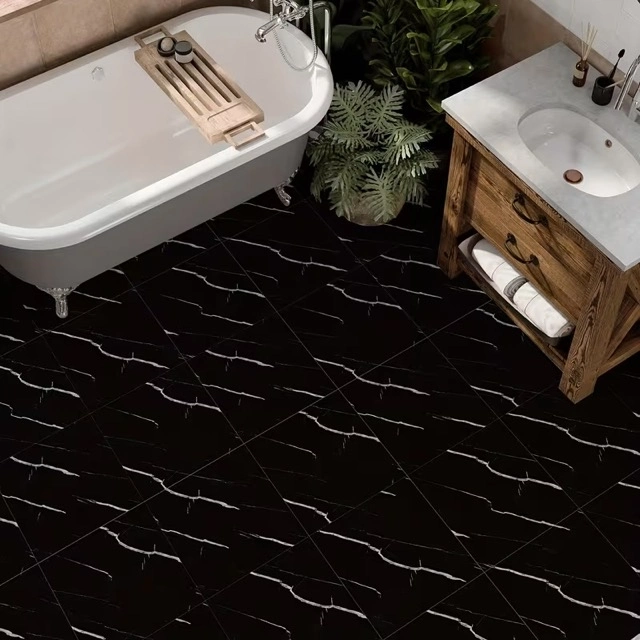 Siyah Mermer Desenli Alüminyum Plastik Duvar Sticker (30*30)