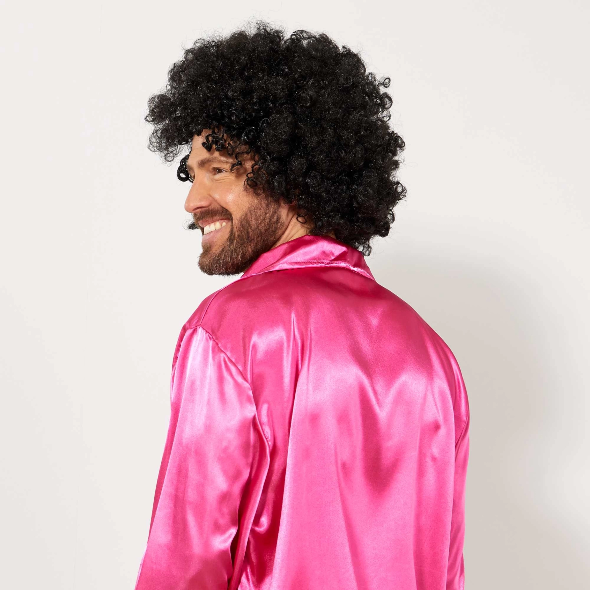 Kırmızı Renk Kıvırcık Afro Bonus Peruk