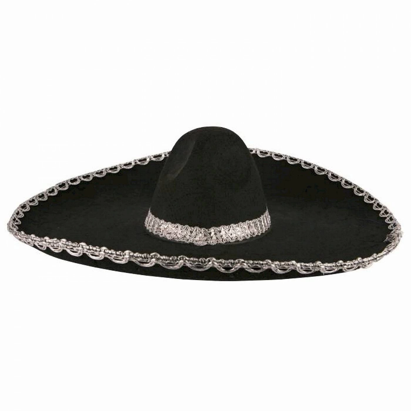 Sombrero Meksika Şapkası Mariachi Altın Şeritli Yetişkin Boy