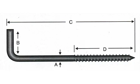 Vidalı Korniş Çivi No:8 - 4x80 - 100 Adet