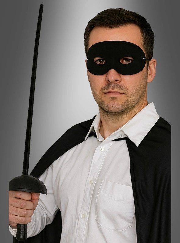 Zorro Kostüm Plastik Aksesuar Seti – Maske Ve Kılıç (67 Cm)